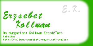 erzsebet kollman business card